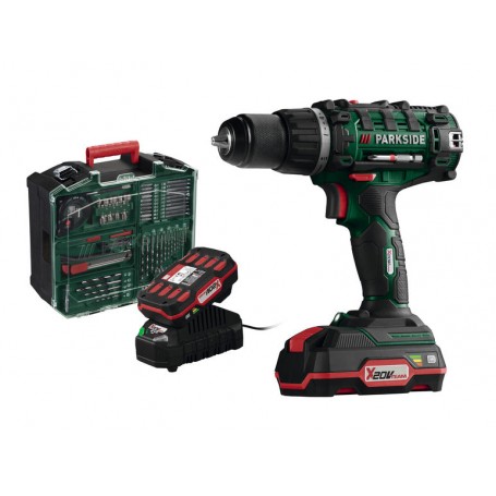 Trapano Avvitatore a Batteria PARKSIDE® PABS 20-Li G8, 20 V incluso di doppia alimentazione e accessori